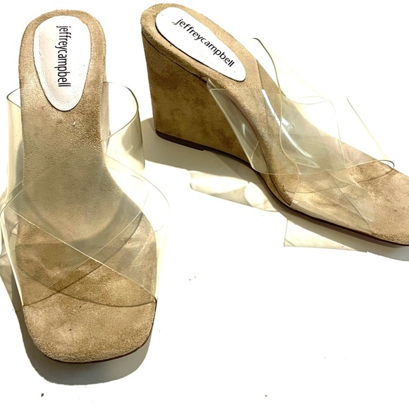 Jeffrey Campbell clear lucite wedges. Size 8.5. - Picture 7 of 9